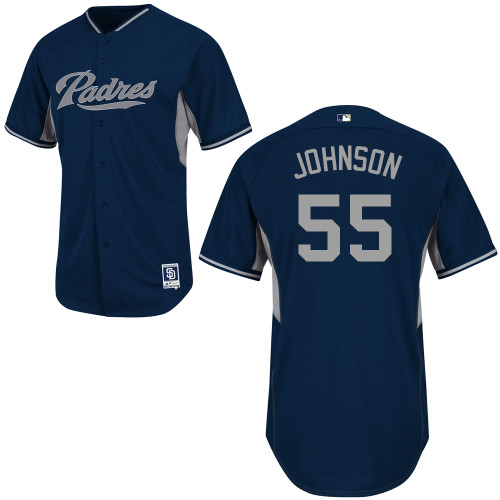 Josh Johnson #55 MLB Jersey-San Diego Padres Men's Authentic 2014 Road Cool Base BP Baseball Jersey